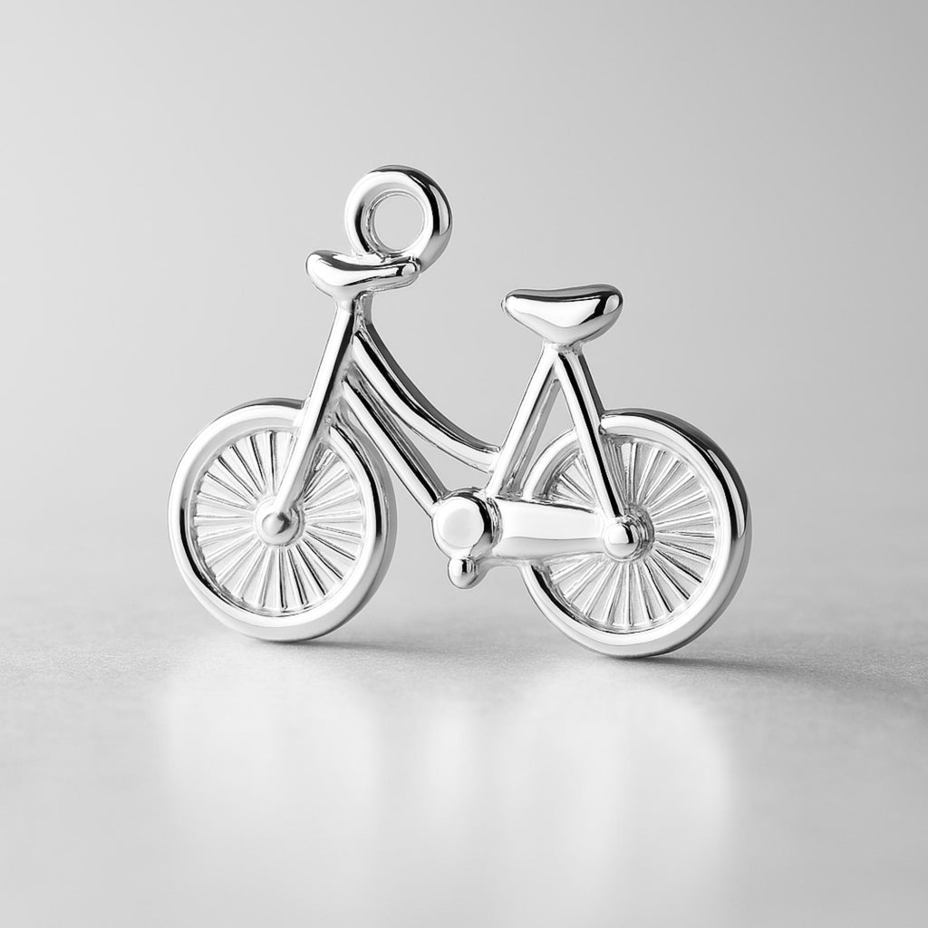925 Sterling Silver - Mini Bicycle Charm