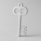 940 Argentium Silver - Castle Tower Key Charm
