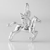 925 Sterling Silver - Flying Pegasus Charm