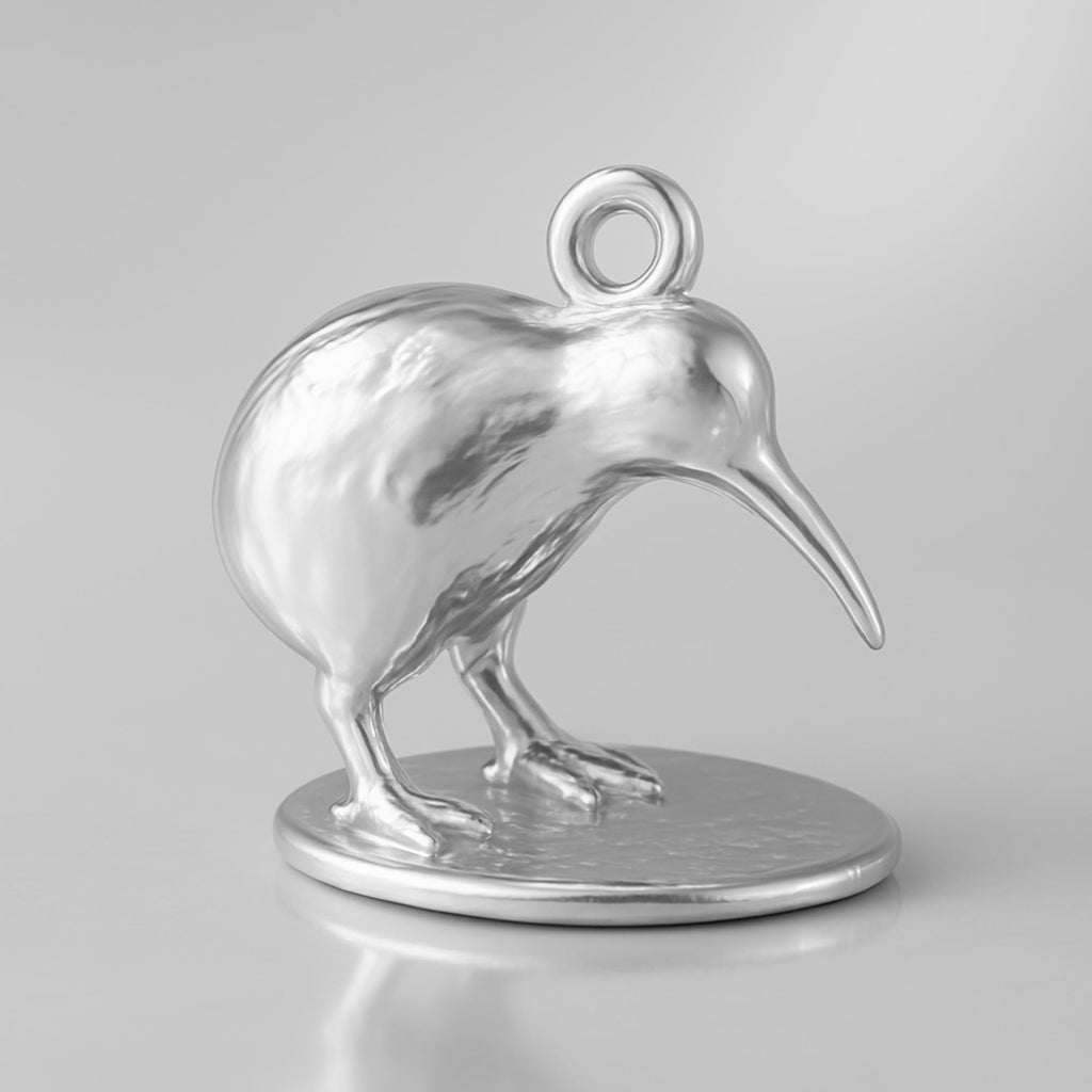 940 Argentium Silver - NZ Kiwi Bird Charm
