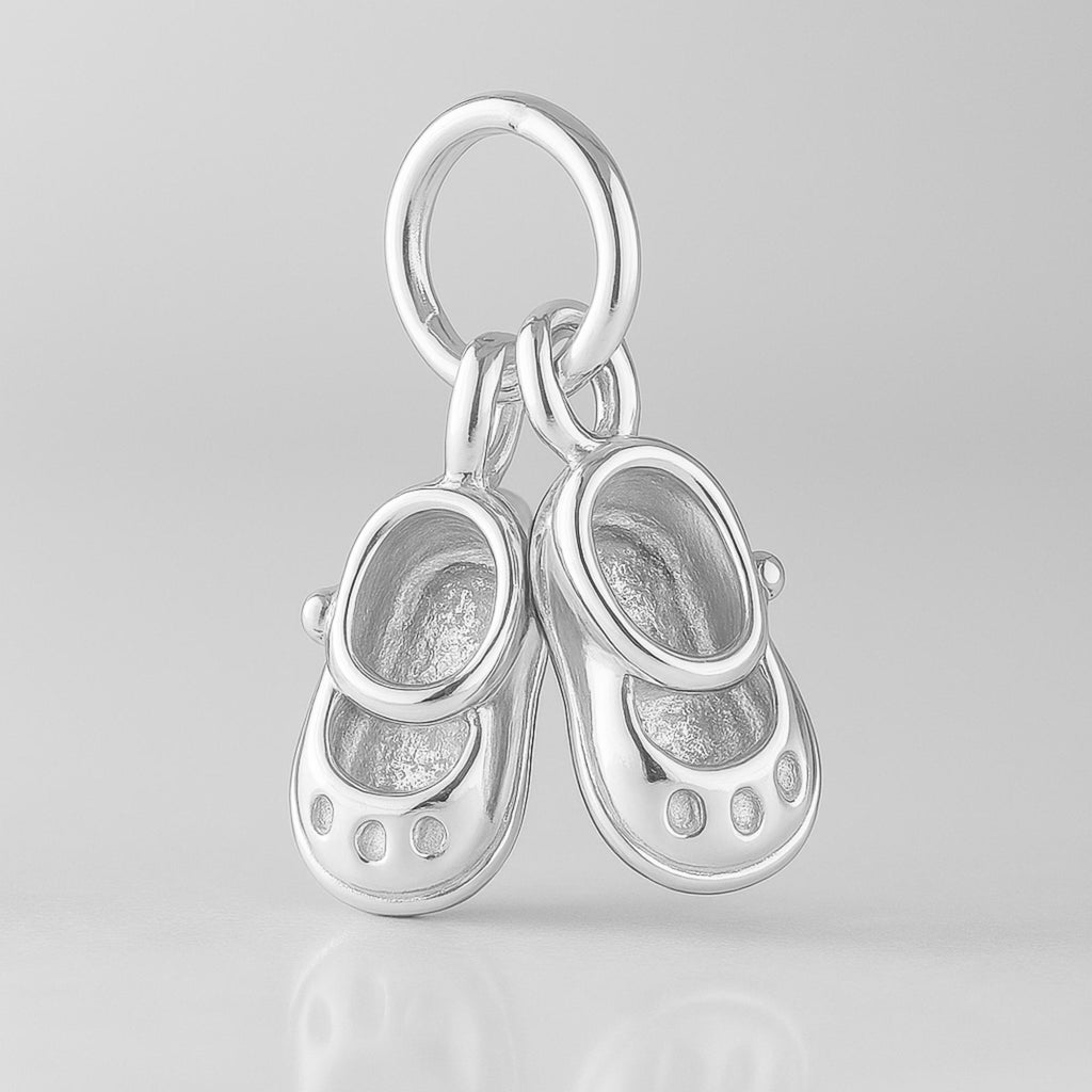 999 Pure Silver - Tiny Baby Shoes Charm