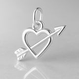 940 Argentium Silver - Love Struck Heart Charm