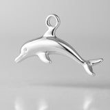 940 Argentium Silver - Gliding Dolphin Charm
