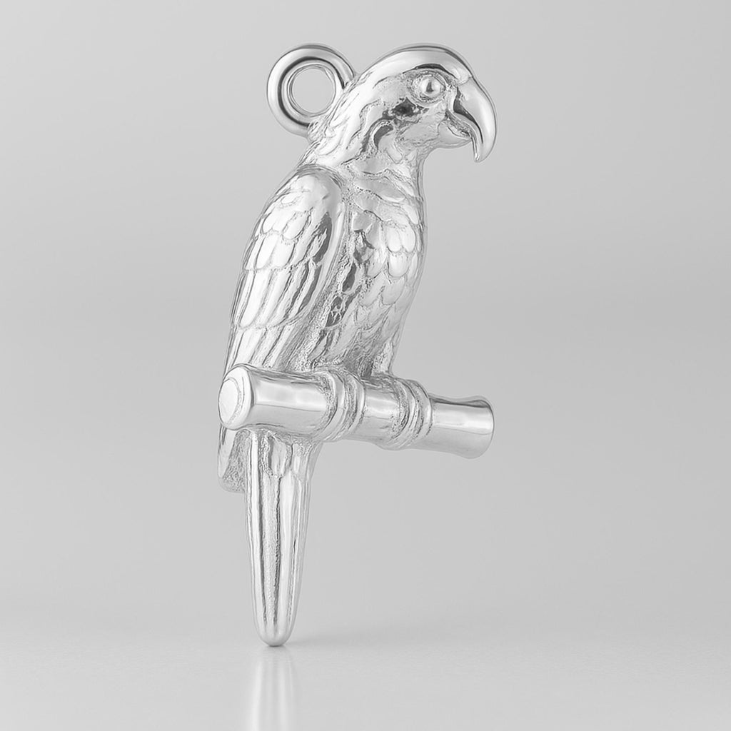 940 Argentium Silver - Amazon Parrot Charm