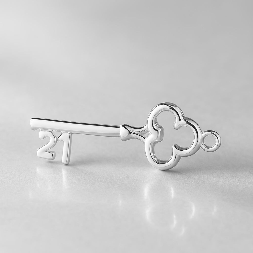 999 Pure Silver - 21 Clover Key Charm