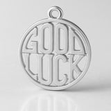 925 Sterling Silver - GOOD LUCK Openwork Charm