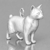 925 Sterling Silver - Pixiebob Cat Charm