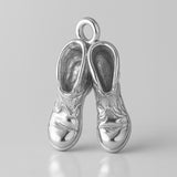 940 Argentium Silver - Rustic Work Boots Charm
