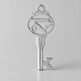 925 Sterling Silver - Victorian Castle 21 Key Charm