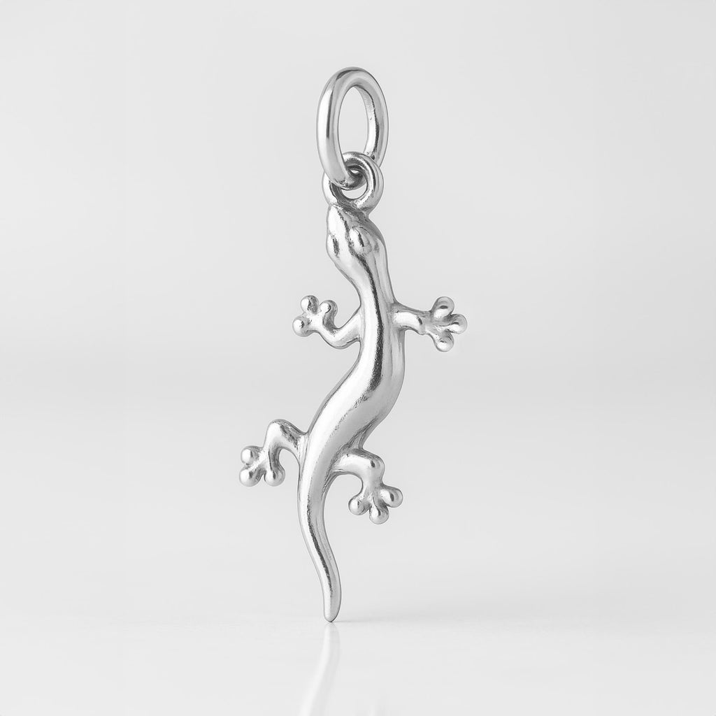 940 Argentium Silver - Forest Gecko Charm