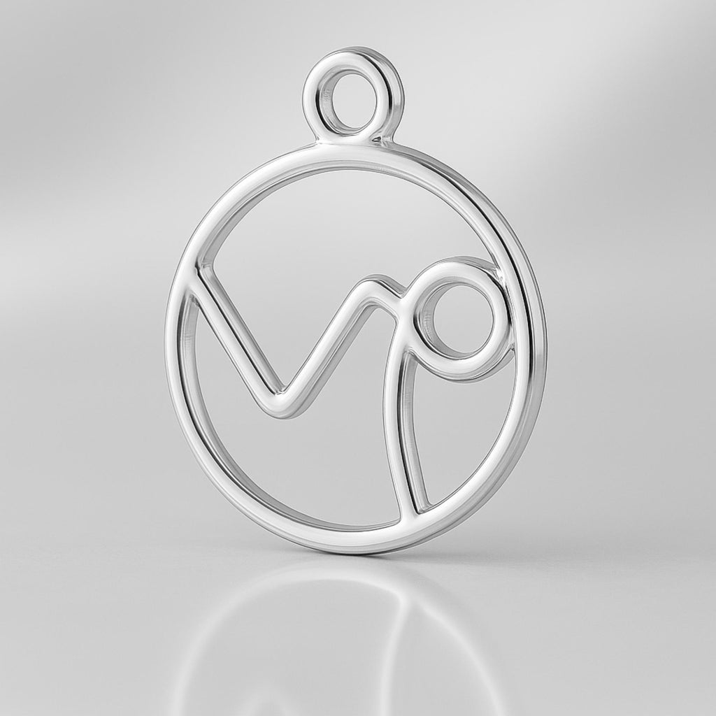 999 Pure Silver - Capricorn Zodiac Round Charm