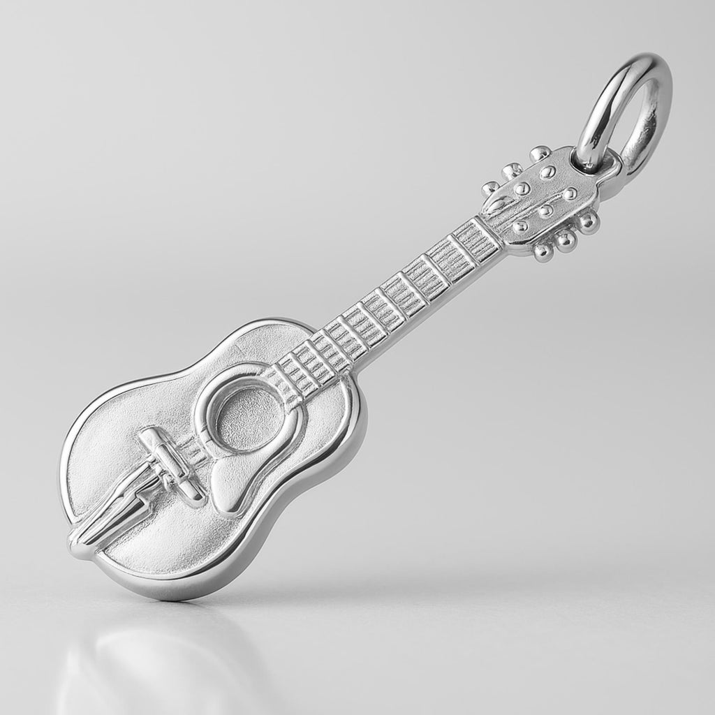 940 Argentium Silver - Acoustic Guitar Charm