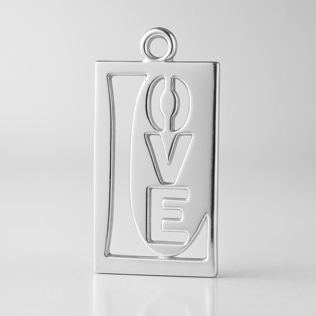 999 Pure Silver - Inverted Love Charm