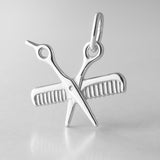 999 Pure Silver - Scissors & Comb Charm