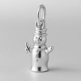 999 Pure Silver - Classic Snowman Charm