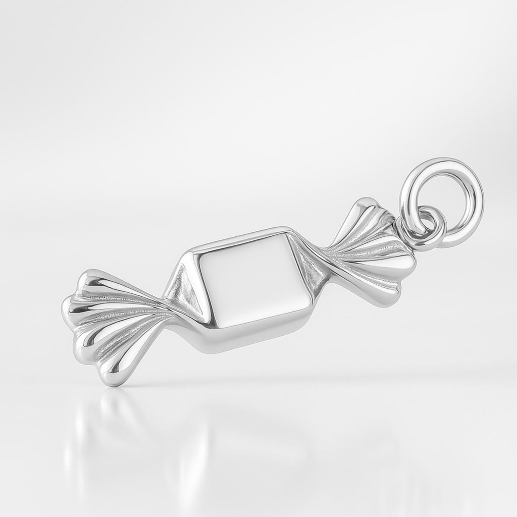 925 Sterling Silver - Wrapped Candy Charm