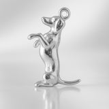 925 Sterling Silver - Playful Dachshund Dog Charm