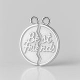 925 Sterling Silver - Classic Best Friends Amulet Charm