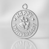 999 Pure Silver - Happy Anniversary Amulet Charm