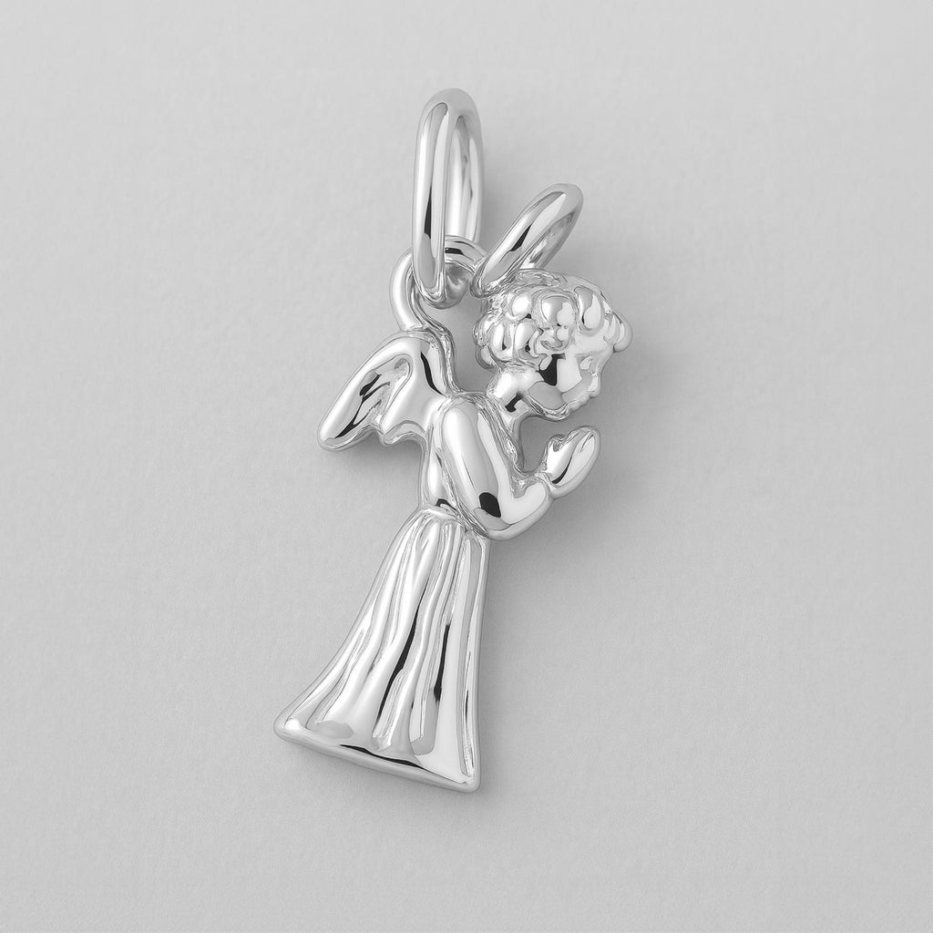 940 Argentium Silver - Praying Christmas Angel Charm