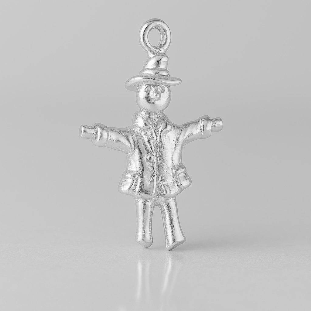 925 Sterling Silver - Rustic Scarecrow Charm