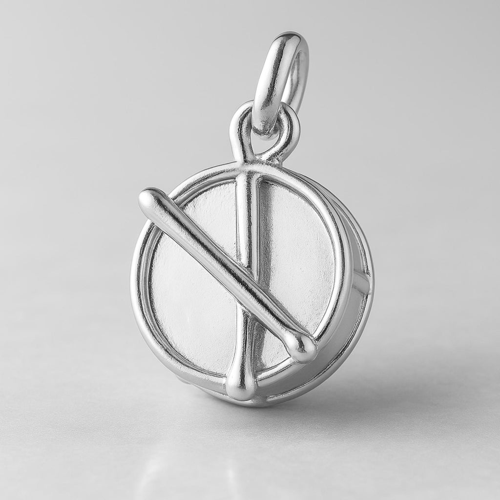925 Sterling Silver - Parade Snare Drum Charm