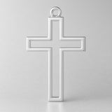 999 Pure Silver - Open Frame Crucifix Charm