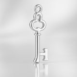 925 Sterling Silver - Clover 1 Key Charm