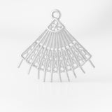 999 Pure Silver - Handheld Lace Fan Charm