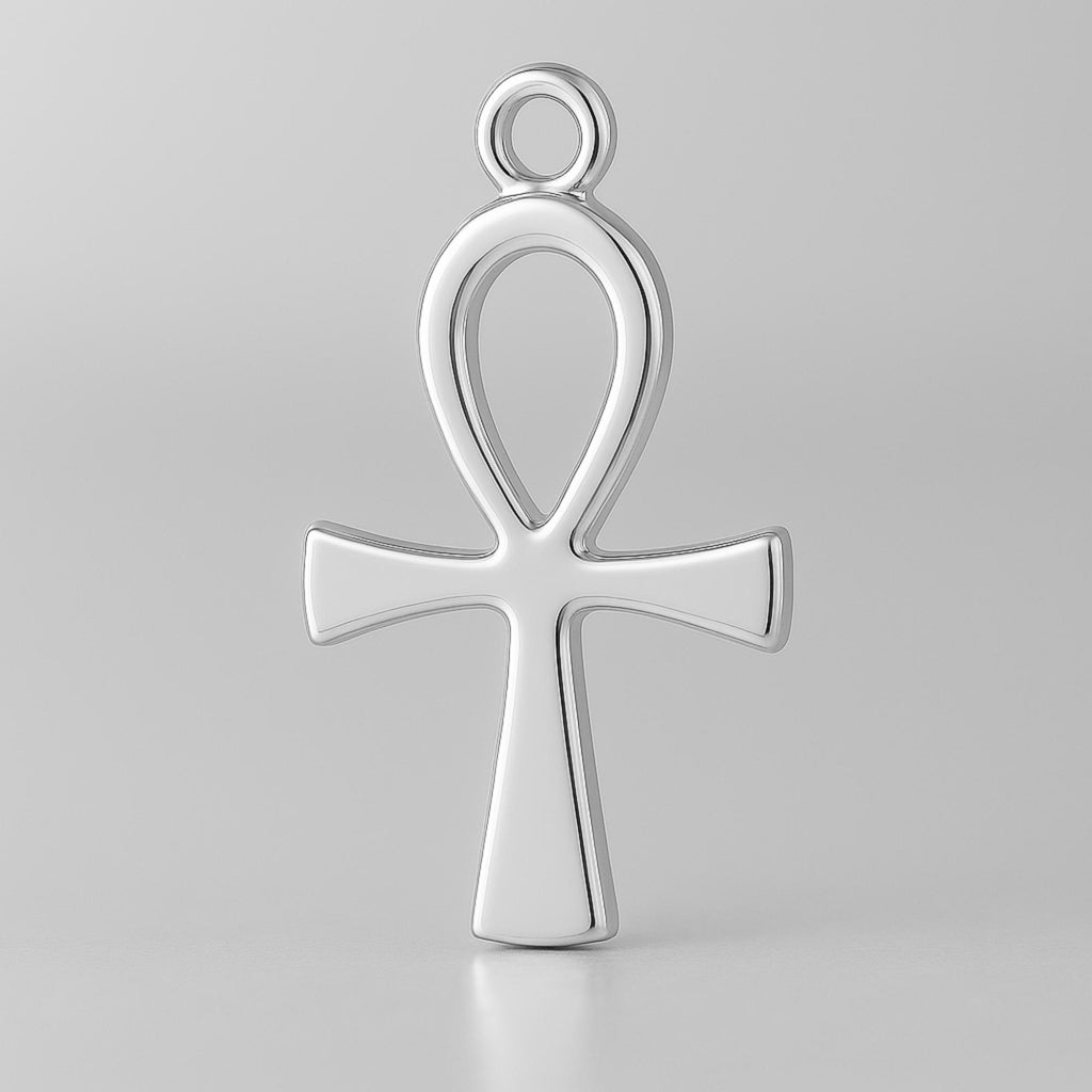 999 Pure Silver - Slim Egyptian Ankh Charm