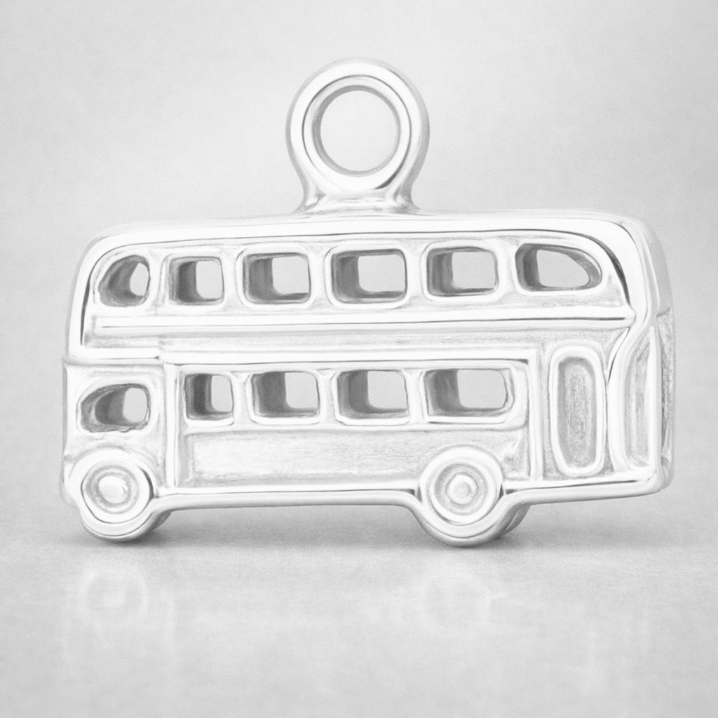 940 Argentium Silver - Double Decker Bus Charm