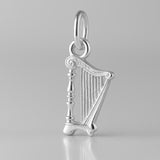 999 Pure Silver - Classic Column Harp Charm