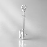 940 Argentium Silver - Halberd Axe Charm
