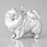 925 Sterling Silver - Pomeranian Dog Charm