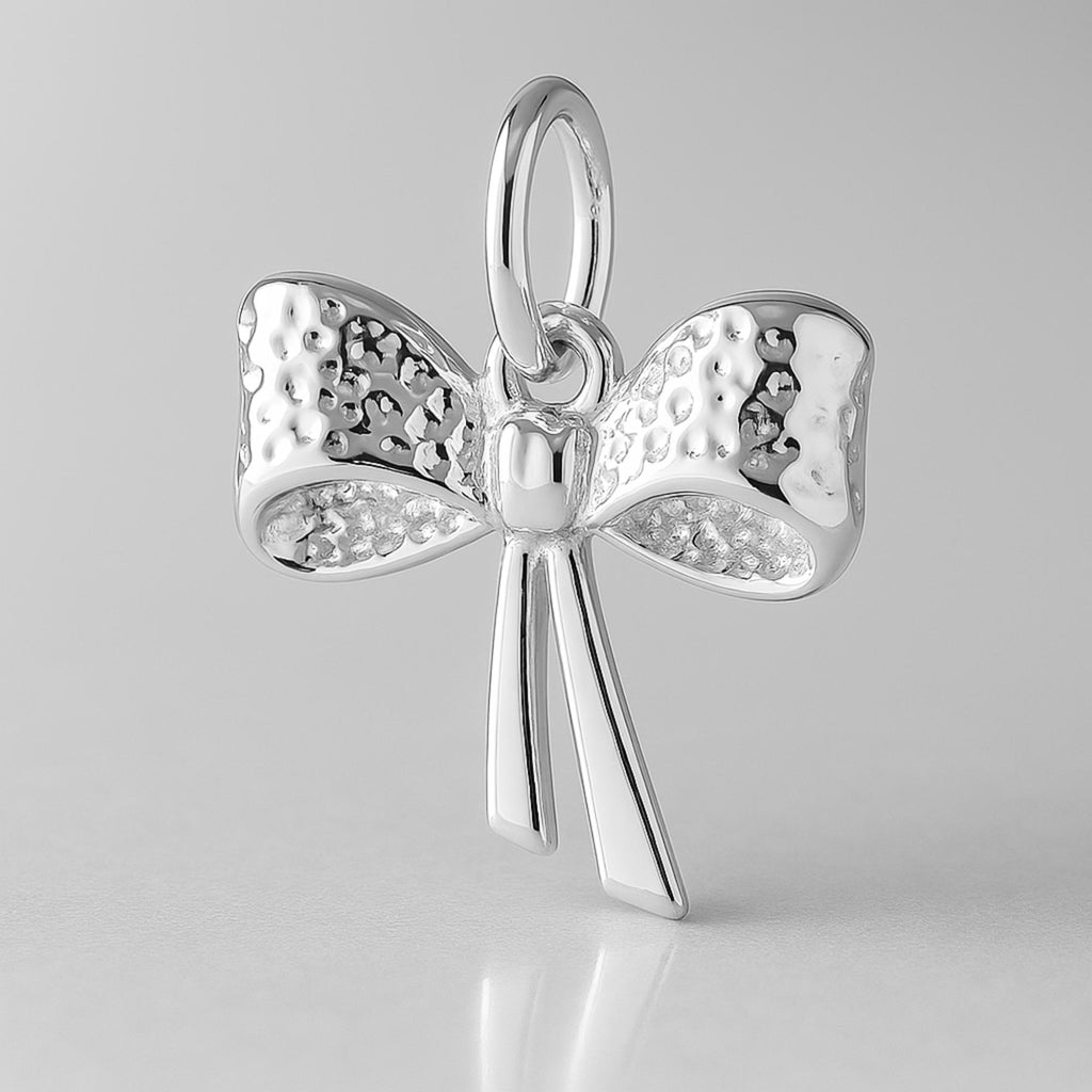 940 Argentium Silver - Open Ribbon Bow Charm