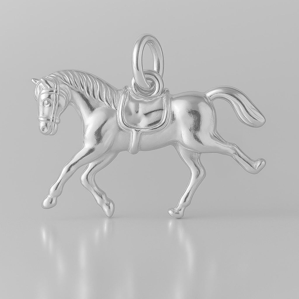 999 Pure Silver - Saddled Riding Horse Charm