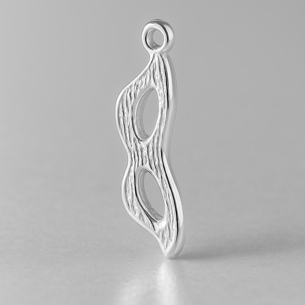940 Argentium Silver - Masquerade Mask Charm