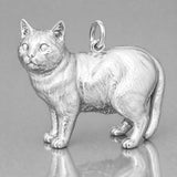 925 Sterling Silver - Manx Cat Charm