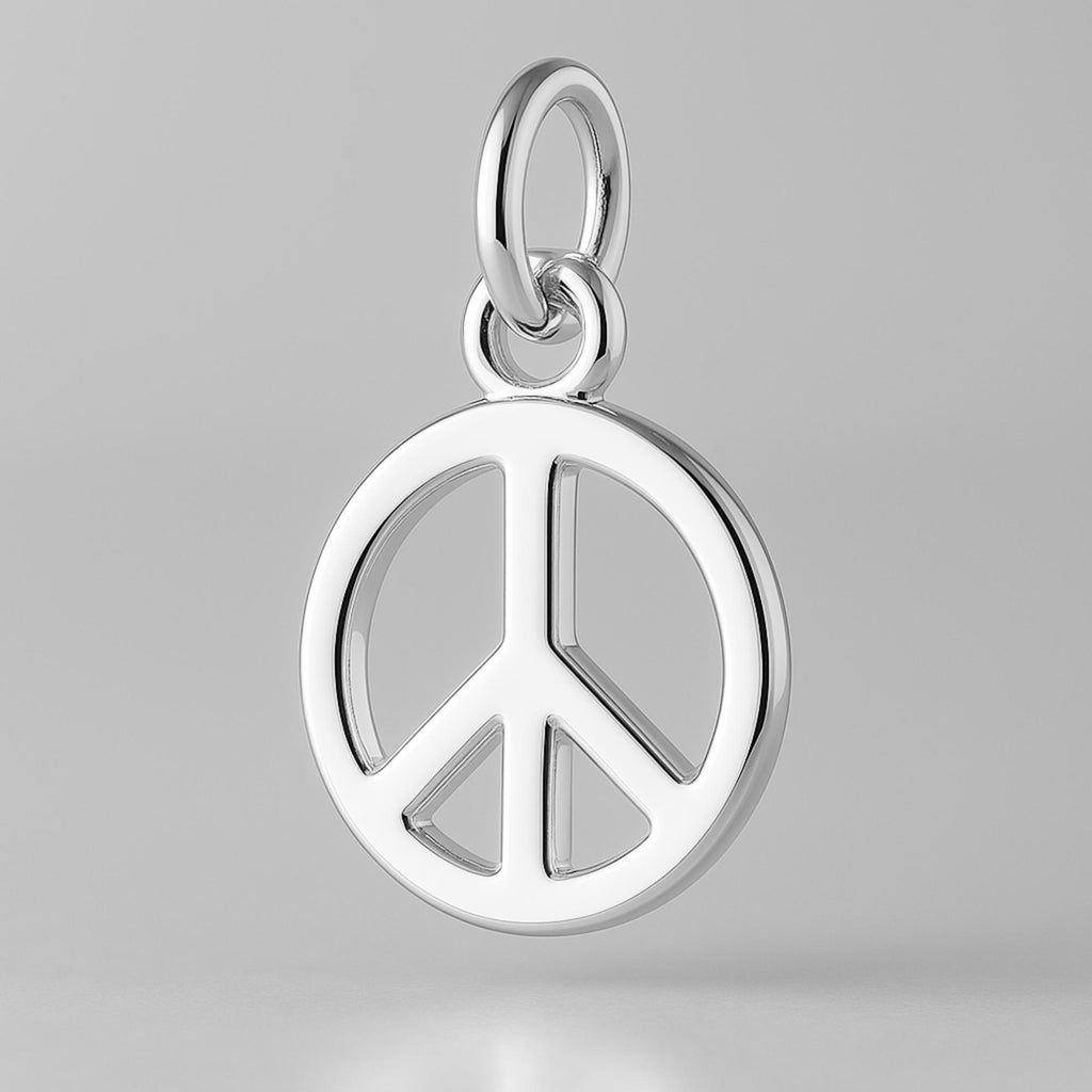 925 Sterling Silver - Classic Peace Symbol Charm