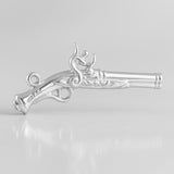 940 Argentium Silver - Flintlock Pistol Charm