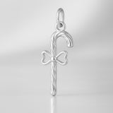 925 Sterling Silver - Candy Cane Charm