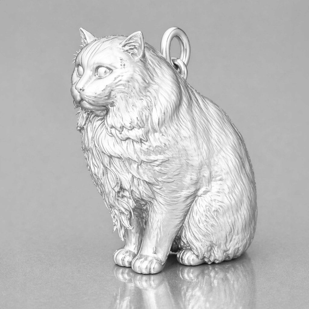 940 Argentium Silver - Himalayan Cat Charm