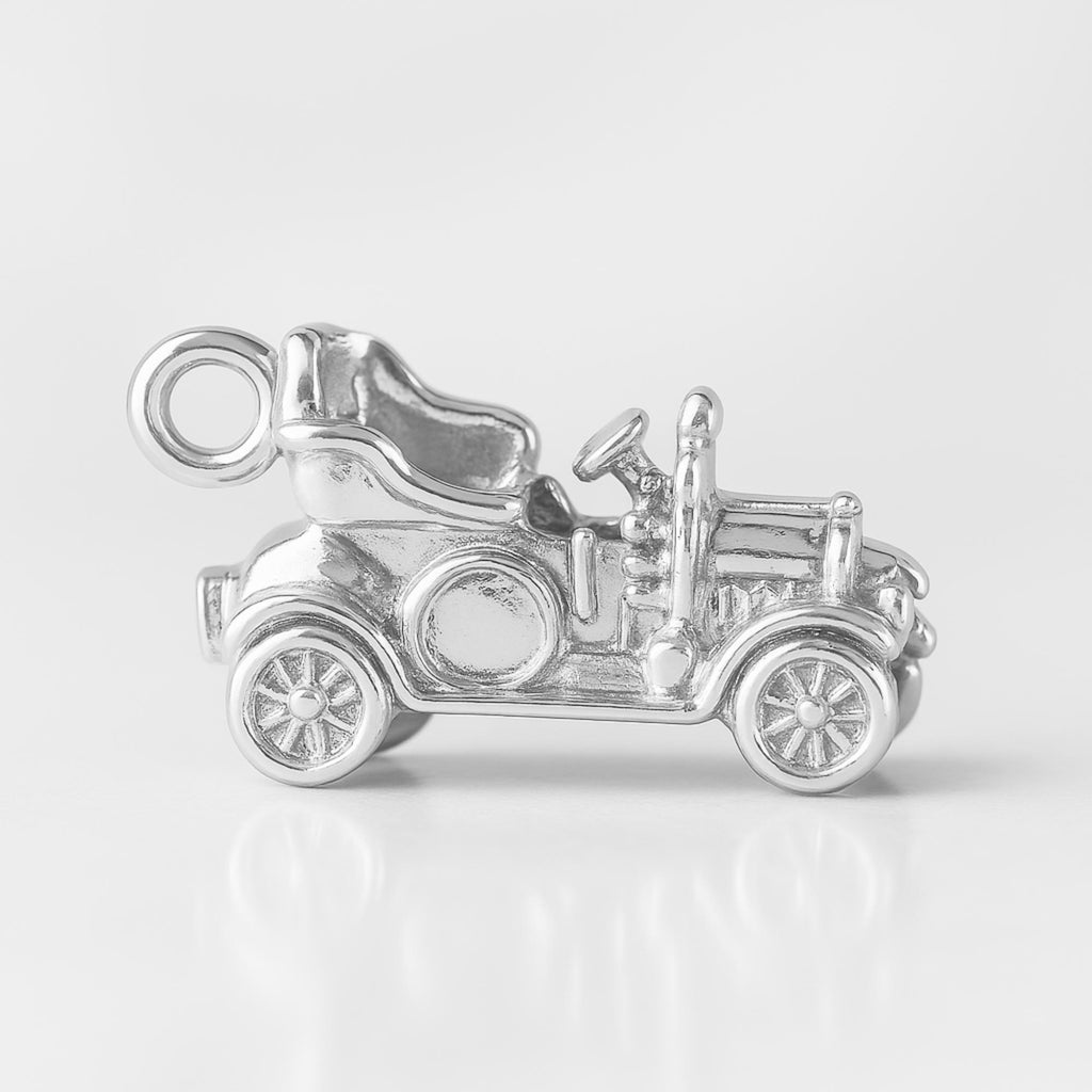 999 Pure Silver - Vintage Convertible Car Charm