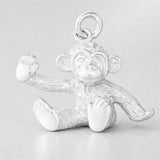 925 Sterling Silver - Baby Monkey Charm