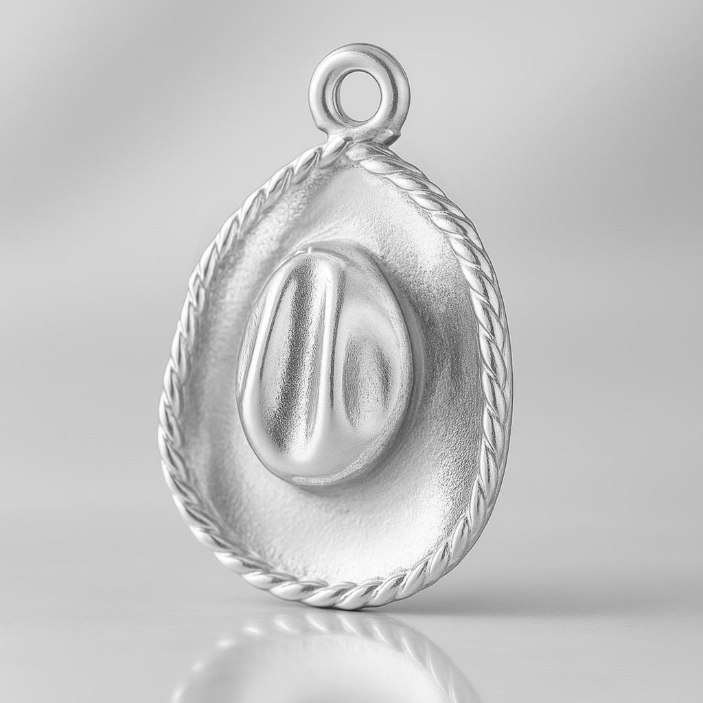 925 Sterling Silver - Western Cowboy Hat Charm