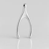 925 Sterling Silver - Classic Wishbone Charm