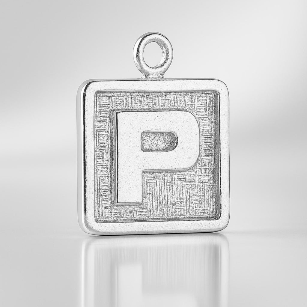 999 Pure Silver - P Plate Charm