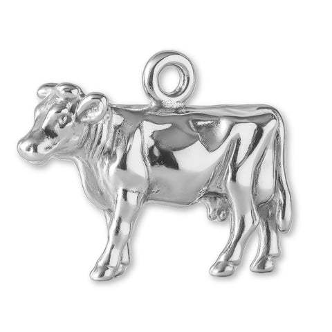 999 Pure Silver - Farmyard Dairy Cow Charm