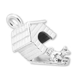 940 Argentium Silver - Dog in Kennel Charm