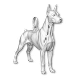 925 Sterling Silver - Doberman Pinscher Dog Charm